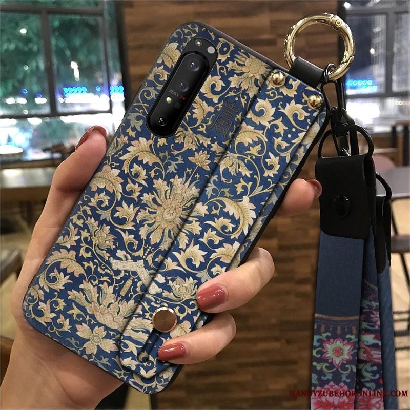 Etui Sony Xperia 1 Ii Blød Hængende Ornamenter Rød, Cover Sony Xperia 1 Ii Support Telefonkinesisk Stil