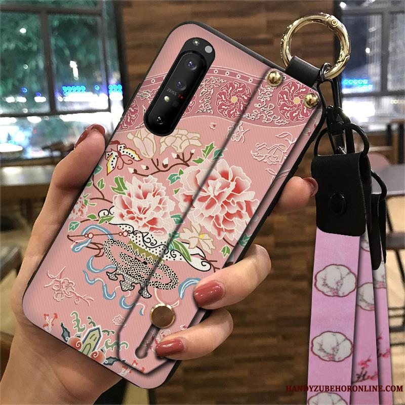 Etui Sony Xperia 1 Ii Blød Hængende Ornamenter Rød, Cover Sony Xperia 1 Ii Support Telefonkinesisk Stil