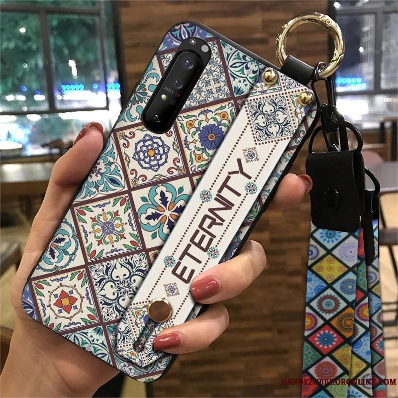 Etui Sony Xperia 1 Ii Blød Hængende Ornamenter Rød, Cover Sony Xperia 1 Ii Support Telefonkinesisk Stil