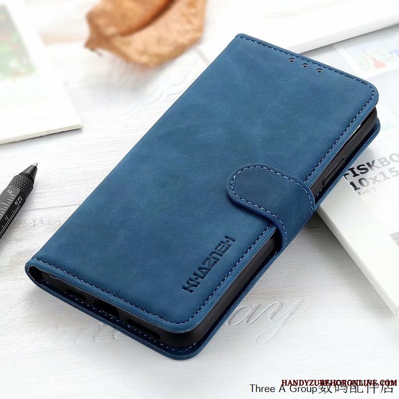 Etui Sony Xperia 1 Ii Læder Kort Nubuck, Cover Sony Xperia 1 Ii Vintage Anti-fald Rød