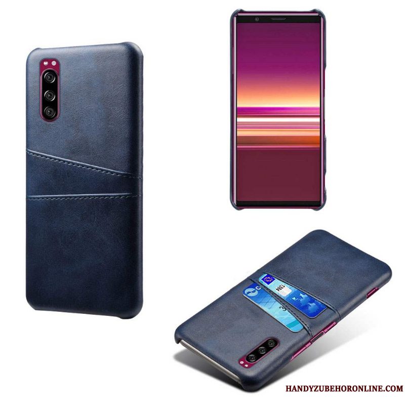 Etui Sony Xperia 1 Ii Læder Kvalitet Kort, Cover Sony Xperia 1 Ii Beskyttelse Telefoncyan