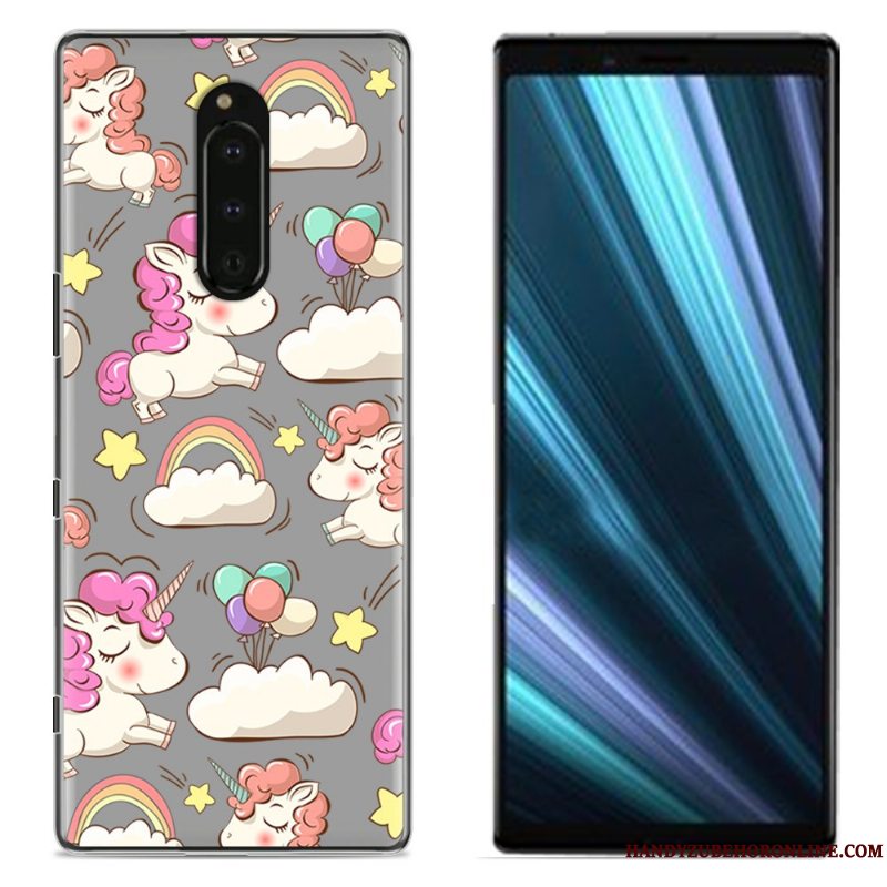 Etui Sony Xperia 1 Malet Klud Telefon, Cover Sony Xperia 1 Beskyttelse Lyserød