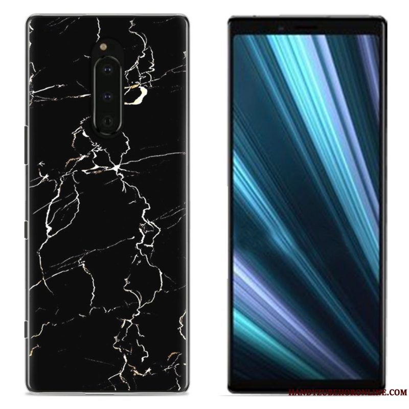 Etui Sony Xperia 1 Malet Klud Telefon, Cover Sony Xperia 1 Beskyttelse Lyserød