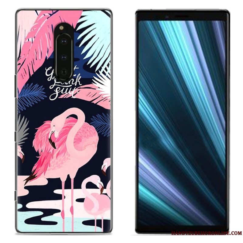 Etui Sony Xperia 1 Malet Klud Telefon, Cover Sony Xperia 1 Beskyttelse Lyserød