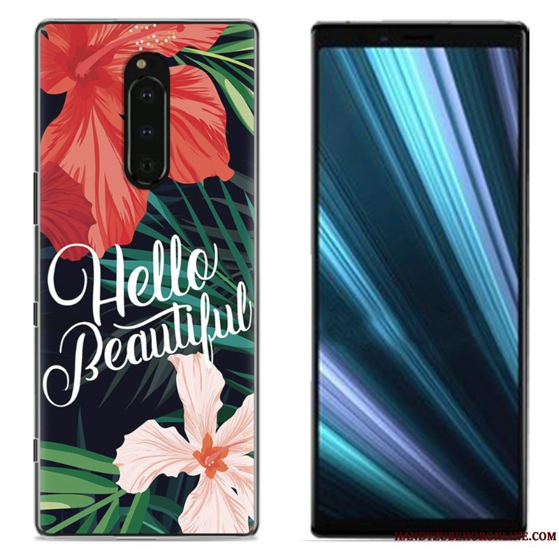 Etui Sony Xperia 1 Malet Klud Telefon, Cover Sony Xperia 1 Beskyttelse Lyserød