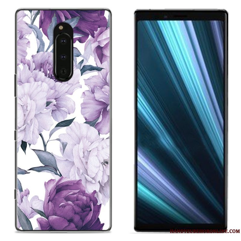 Etui Sony Xperia 1 Malet Klud Telefon, Cover Sony Xperia 1 Beskyttelse Lyserød