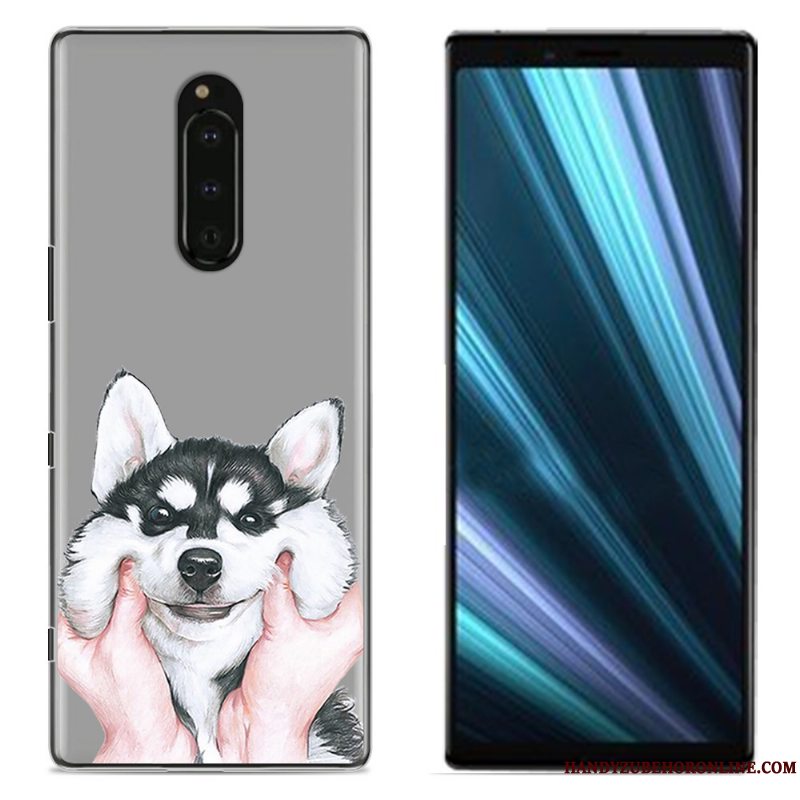 Etui Sony Xperia 1 Malet Klud Telefon, Cover Sony Xperia 1 Beskyttelse Lyserød