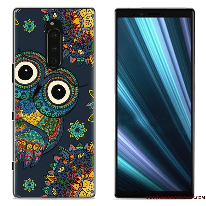 Etui Sony Xperia 1 Malet Klud Telefon, Cover Sony Xperia 1 Beskyttelse Lyserød