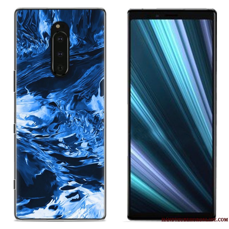 Etui Sony Xperia 1 Malet Klud Telefon, Cover Sony Xperia 1 Beskyttelse Lyserød