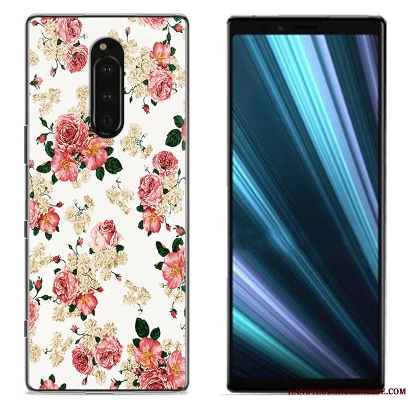 Etui Sony Xperia 1 Malet Klud Telefon, Cover Sony Xperia 1 Beskyttelse Lyserød