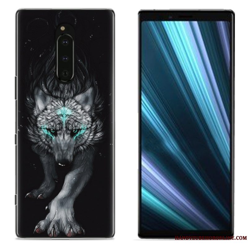 Etui Sony Xperia 1 Malet Klud Telefon, Cover Sony Xperia 1 Beskyttelse Lyserød