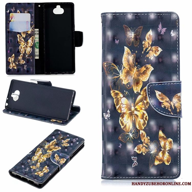 Etui Sony Xperia 10 Folio Lilla Telefon, Cover Sony Xperia 10 Læder Anti-fald