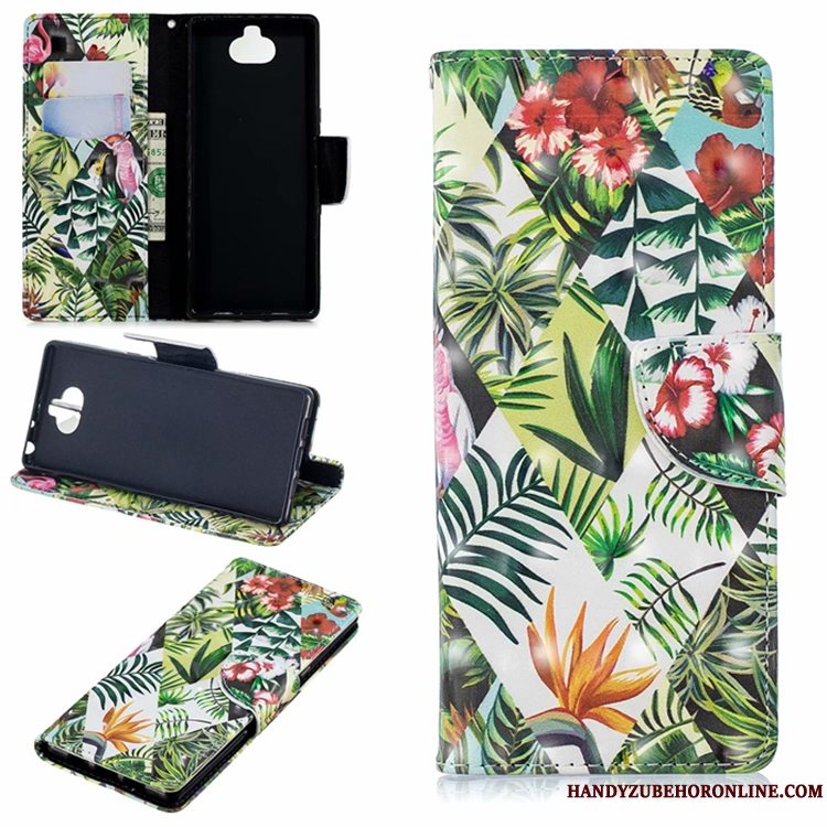 Etui Sony Xperia 10 Folio Lilla Telefon, Cover Sony Xperia 10 Læder Anti-fald