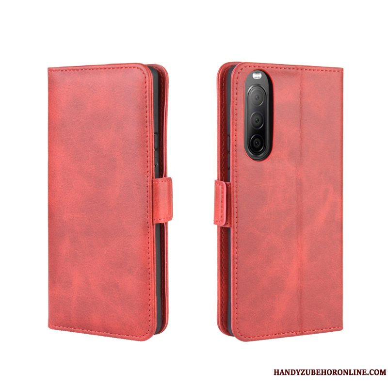 Etui Sony Xperia 10 Ii Beskyttelse Spænde Telefon, Cover Sony Xperia 10 Ii Folio Sort Anti-fald