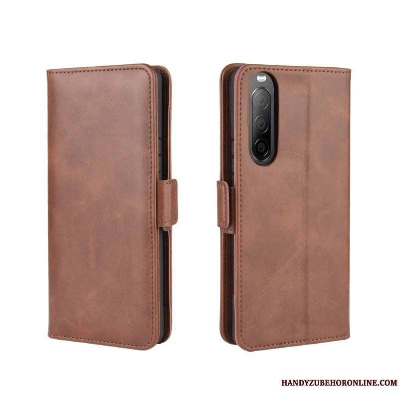 Etui Sony Xperia 10 Ii Beskyttelse Spænde Telefon, Cover Sony Xperia 10 Ii Folio Sort Anti-fald