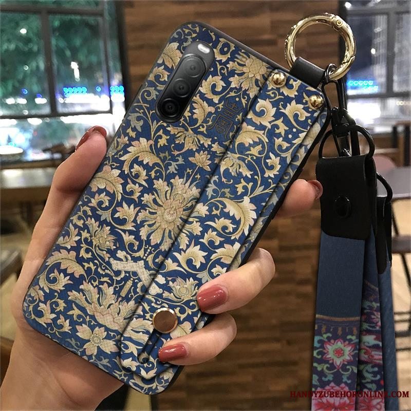 Etui Sony Xperia 10 Ii Blød Rød Telefon, Cover Sony Xperia 10 Ii Support Palads Kinesisk Stil