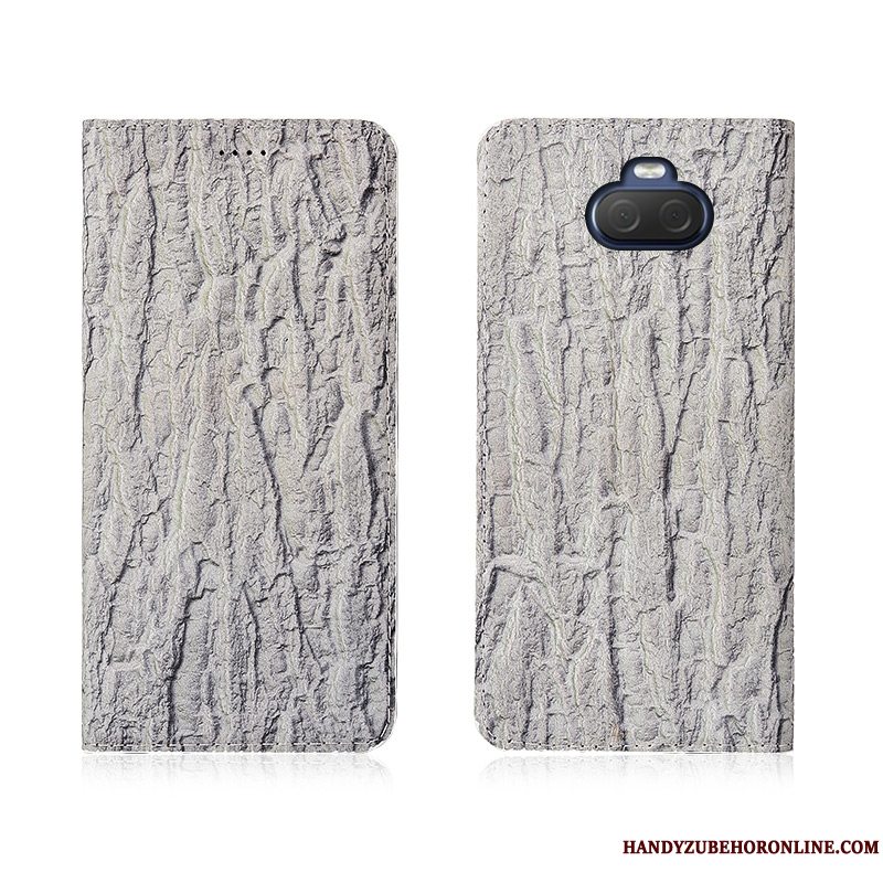 Etui Sony Xperia 10 Læder Anti-fald Telefon, Cover Sony Xperia 10 Tasker Rød Nubuck