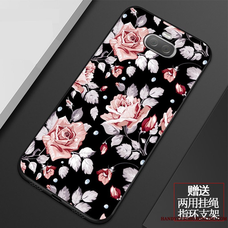 Etui Sony Xperia 10 Plus Blød Blomster Lille Sektion, Cover Sony Xperia 10 Plus Silikone Telefonlyserød