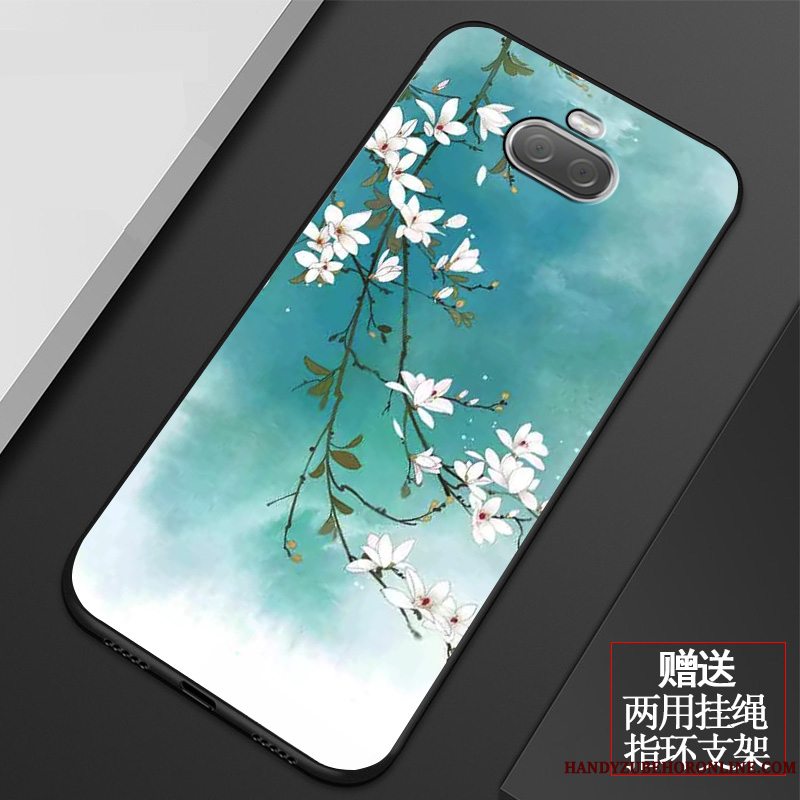 Etui Sony Xperia 10 Plus Blød Blomster Lille Sektion, Cover Sony Xperia 10 Plus Silikone Telefonlyserød