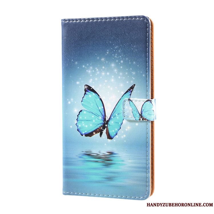 Etui Sony Xperia 10 Plus Læder Blå Telefon, Cover Sony Xperia 10 Plus Mode