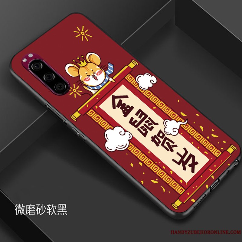 Etui Sony Xperia 5 Cartoon Anti-fald Wealth, Cover Sony Xperia 5 Kreativ Trend Telefon