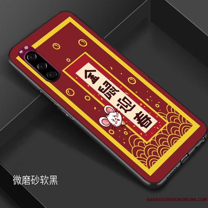Etui Sony Xperia 5 Cartoon Anti-fald Wealth, Cover Sony Xperia 5 Kreativ Trend Telefon