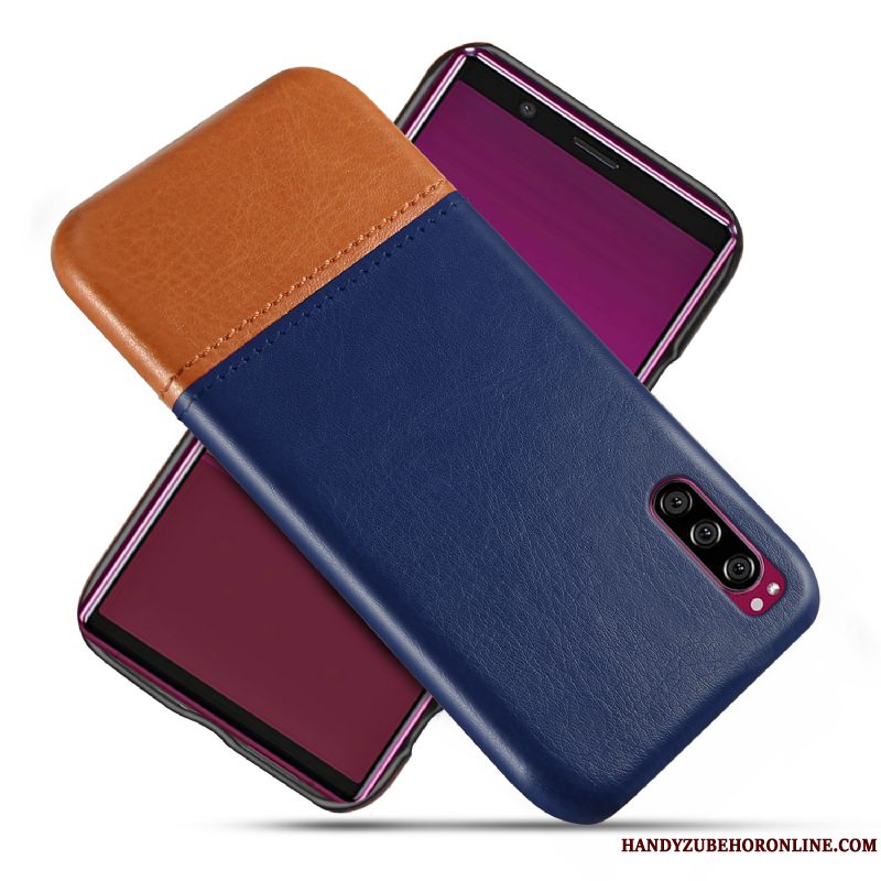 Etui Sony Xperia 5 Læder Trend Sort, Cover Sony Xperia 5 Beskyttelse Kvalitet Af Personlighed