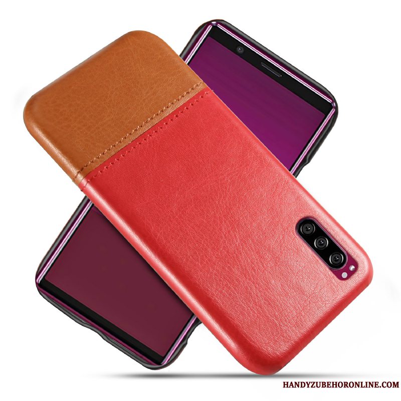 Etui Sony Xperia 5 Læder Trend Sort, Cover Sony Xperia 5 Beskyttelse Kvalitet Af Personlighed