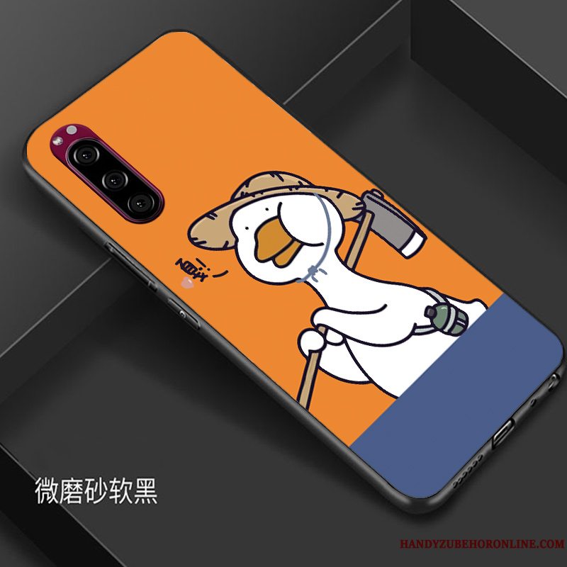 Etui Sony Xperia 5 Silikone Anti-fald Elskeren, Cover Sony Xperia 5 Cartoon Grøn Trendy