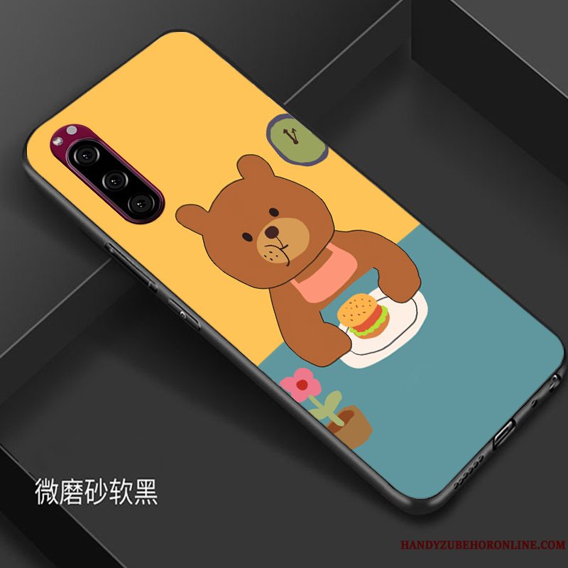 Etui Sony Xperia 5 Silikone Anti-fald Elskeren, Cover Sony Xperia 5 Cartoon Grøn Trendy