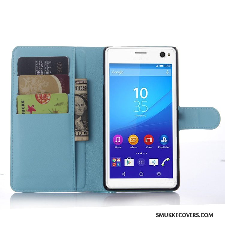 Etui Sony Xperia C4 Beskyttelse Telefongrå, Cover Sony Xperia C4 Læder