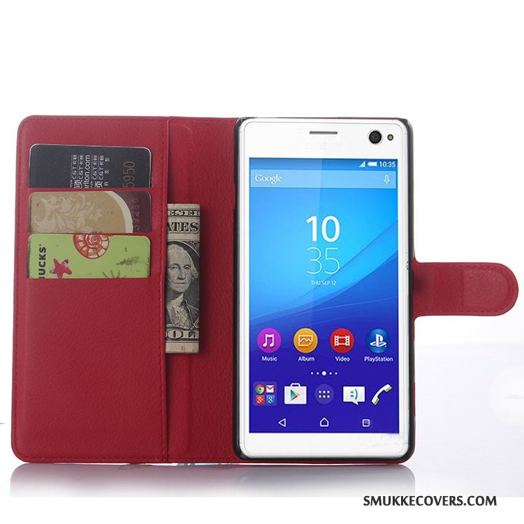 Etui Sony Xperia C4 Beskyttelse Telefongrå, Cover Sony Xperia C4 Læder