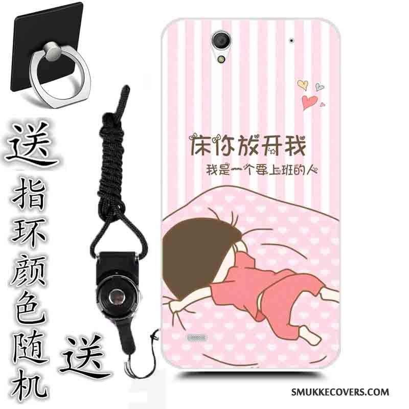 Etui Sony Xperia C4 Malet Telefontrend, Cover Sony Xperia C4 Cartoon Blå Anti-fald