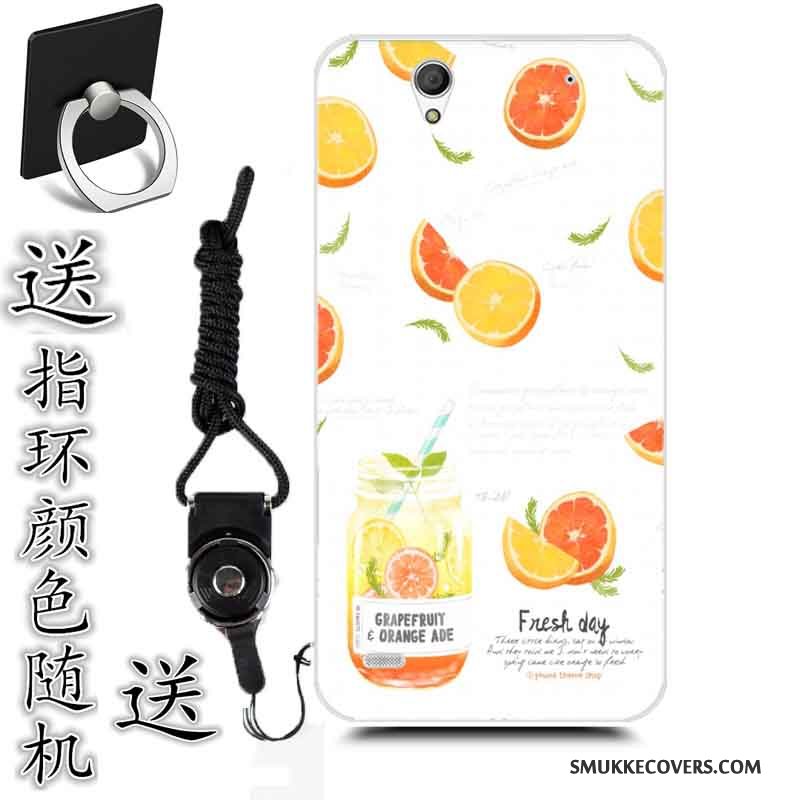 Etui Sony Xperia C4 Malet Telefontrend, Cover Sony Xperia C4 Cartoon Blå Anti-fald