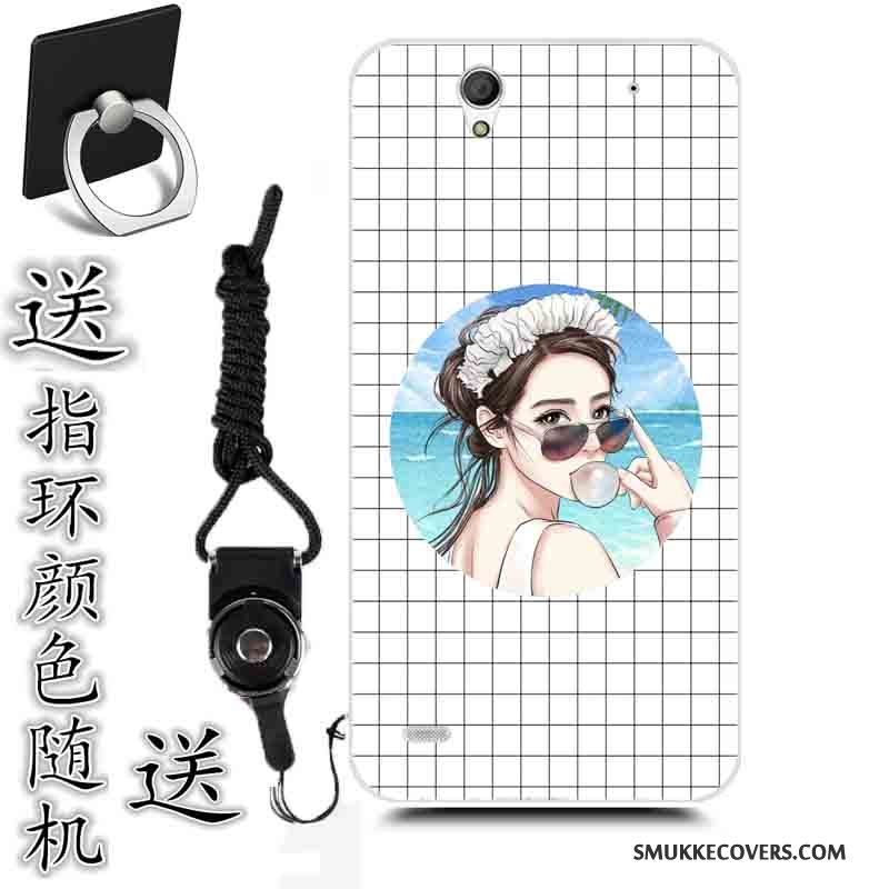 Etui Sony Xperia C4 Malet Telefontrend, Cover Sony Xperia C4 Cartoon Blå Anti-fald
