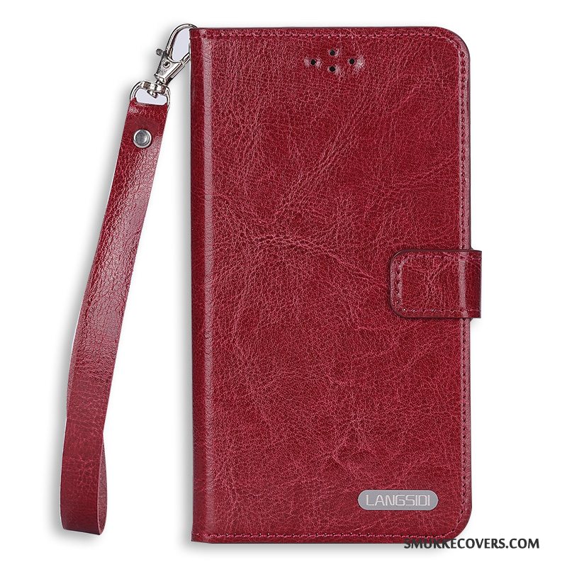 Etui Sony Xperia C5 Ultra Dual Beskyttelse Hård Rød, Cover Sony Xperia C5 Ultra Dual Læder Telefon