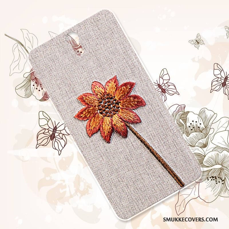 Etui Sony Xperia C5 Ultra Dual Vintage Hård Blomster, Cover Sony Xperia C5 Ultra Dual Luksus Telefonsort