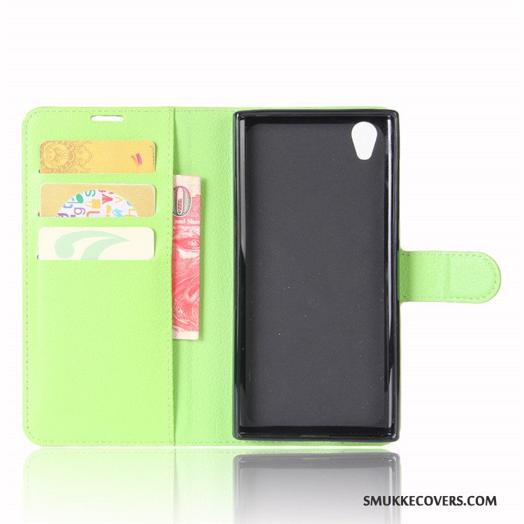 Etui Sony Xperia L1 Beskyttelse Anti-fald Grøn, Cover Sony Xperia L1 Læder