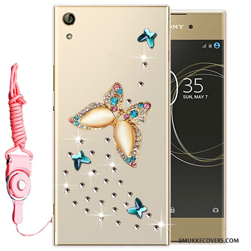 Etui Sony Xperia L1 Beskyttelse Guld Telefon, Cover Sony Xperia L1 Silikone