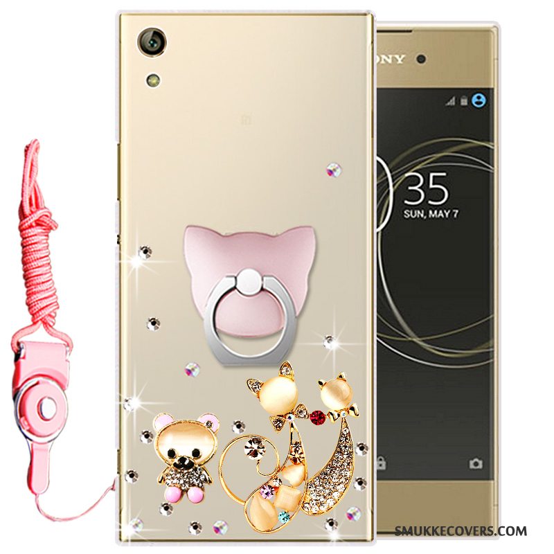 Etui Sony Xperia L1 Beskyttelse Guld Telefon, Cover Sony Xperia L1 Silikone