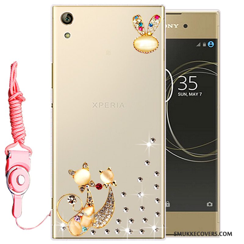 Etui Sony Xperia L1 Beskyttelse Guld Telefon, Cover Sony Xperia L1 Silikone