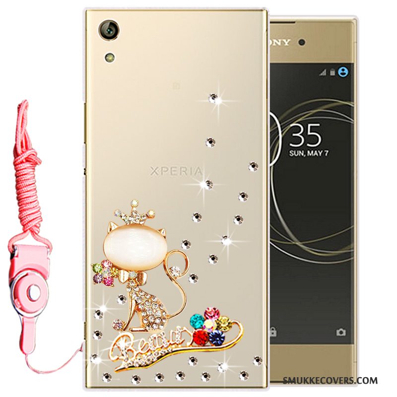 Etui Sony Xperia L1 Beskyttelse Guld Telefon, Cover Sony Xperia L1 Silikone