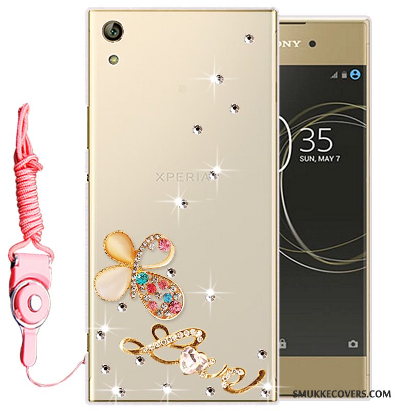 Etui Sony Xperia L1 Beskyttelse Guld Telefon, Cover Sony Xperia L1 Silikone