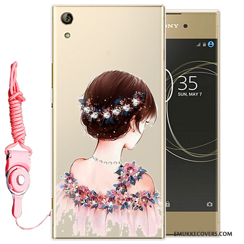 Etui Sony Xperia L1 Beskyttelse Guld Telefon, Cover Sony Xperia L1 Silikone