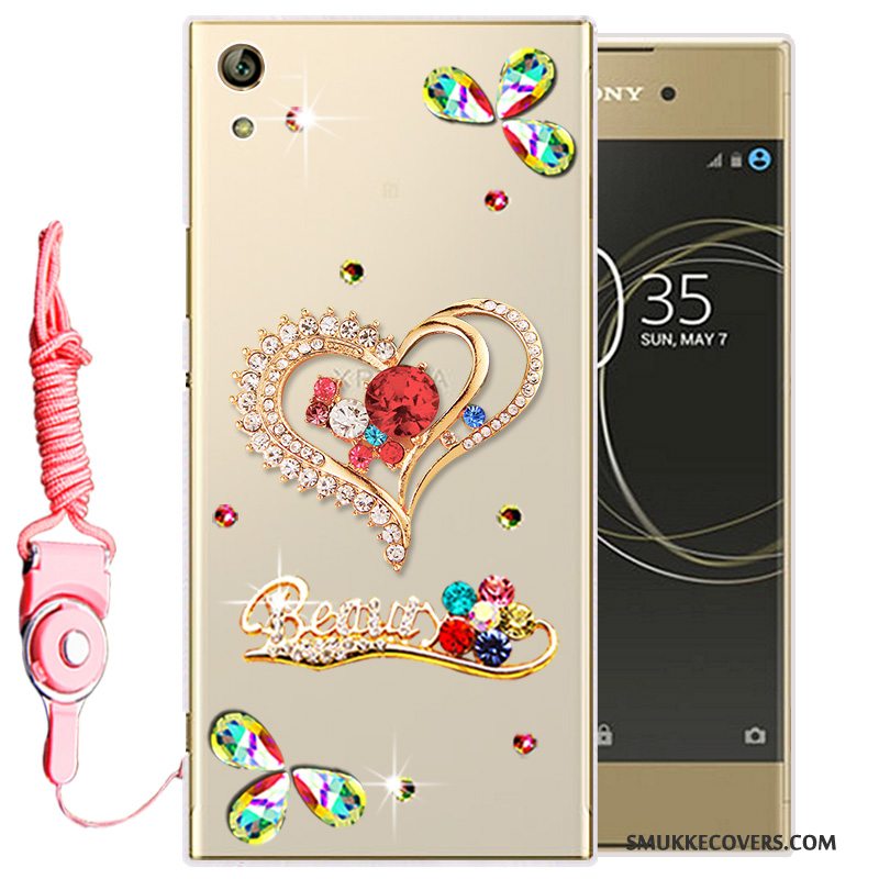 Etui Sony Xperia L1 Beskyttelse Guld Telefon, Cover Sony Xperia L1 Silikone