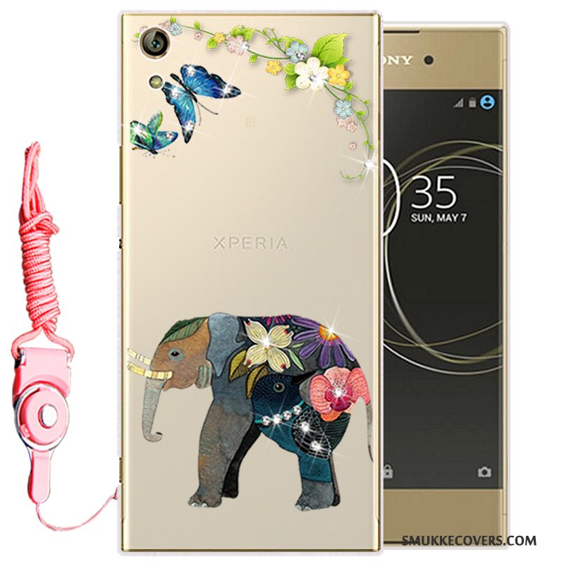 Etui Sony Xperia L1 Beskyttelse Guld Telefon, Cover Sony Xperia L1 Silikone