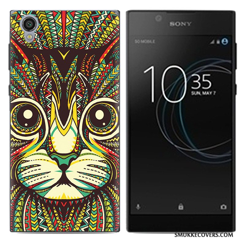 Etui Sony Xperia L1 Beskyttelse Hvid Telefon, Cover Sony Xperia L1 Blød Anti-fald Pu