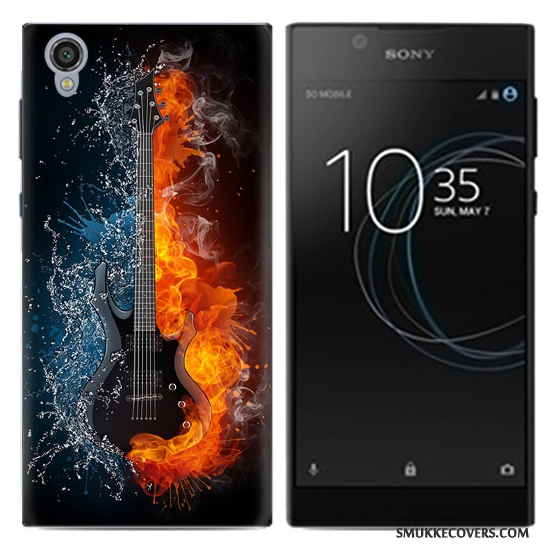 Etui Sony Xperia L1 Beskyttelse Hvid Telefon, Cover Sony Xperia L1 Blød Anti-fald Pu