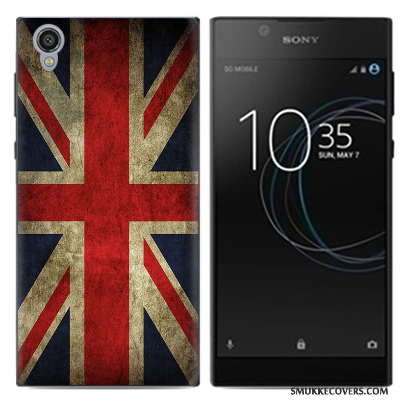 Etui Sony Xperia L1 Beskyttelse Hvid Telefon, Cover Sony Xperia L1 Blød Anti-fald Pu