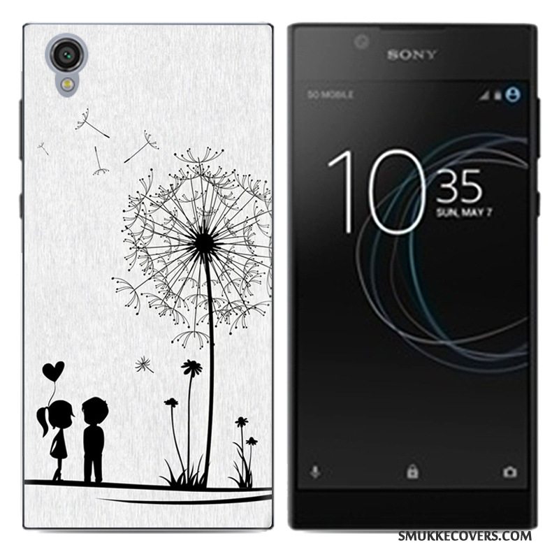 Etui Sony Xperia L1 Beskyttelse Hvid Telefon, Cover Sony Xperia L1 Blød Anti-fald Pu